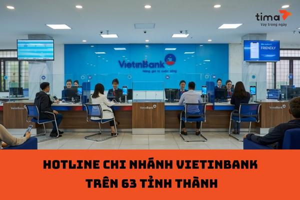 hotline chi nhánh vietinbank  trên 63 tỉnh thành